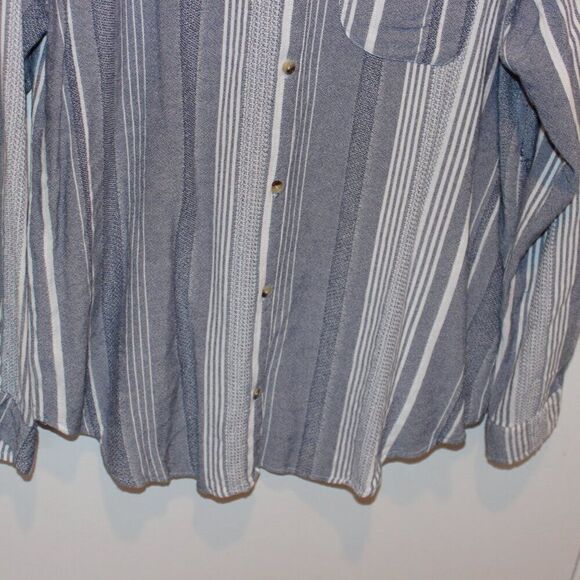 Anthropologie Maeve Striped Viscose Blend Button Down Shirt Women's Size 1X - Picture 2 of 11